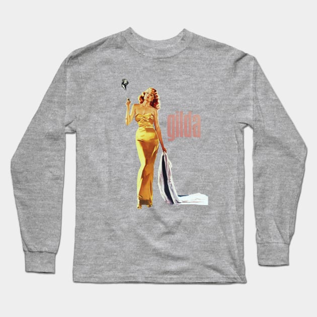 Gilda Movie Poster Long Sleeve T-Shirt by MovieFunTime